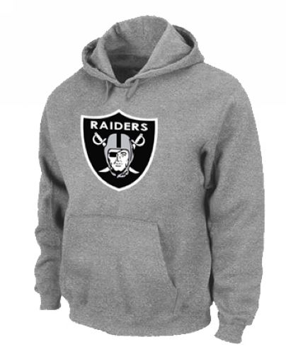 NFL Men's Nike Oakland Raiders Logo Pullover Hoodie - Grey